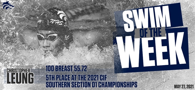 NHS SWIM OF THE WEEK:  CHRISTOPHER LEUNG, 100 BREAST